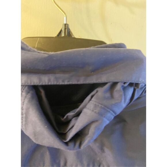Eddie Bauer 3xl tall navy zipper jacket hood in collar - Picture 3 of 6